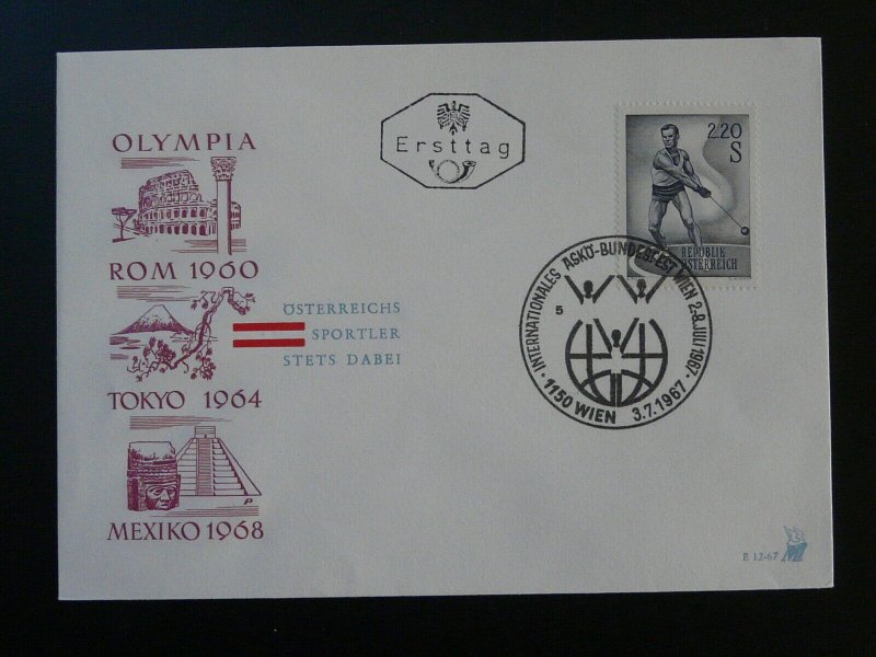 figure skating FDC 1967 Austria 97995