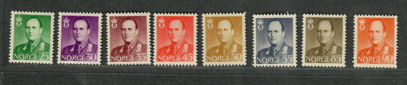 Norway Sc#360-369 M/NH/VF, Partial Set, Cv. $22.40