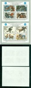 Germany 1983. 2 Souv. Sheet. Official Test Farbsonderdruck Sport. Hockey,Horse