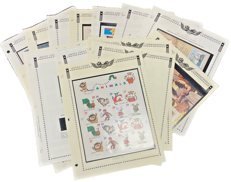 US Commemorative 2006 Partial Set 39 c MNH on 3 Ring Stamp Album Pages FV 80