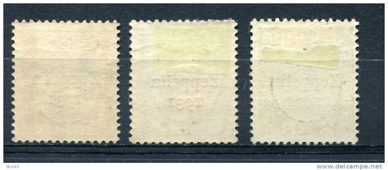 Iceland  1931 Mi 147-149 MH Overprint  Zeppelin 1931  CV 180 Euro