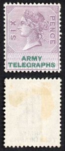 South Africa SGAT6 6d Army Telegraphs M/M (Hinge Remainder) Cat 25