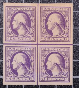 Scott 535 - 3 Cents Washington - Centerline Block MNH SCV $125.00