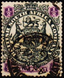 Rhodesia. 1896 1/2d S.G.41 Fine Used