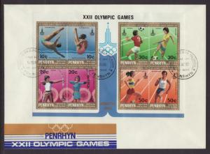 Penryhn 123 Olympics U/A FDC