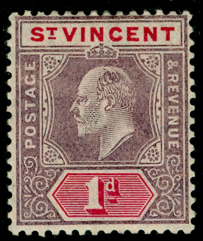 ST. VINCENT SG86, 1d dull purple & carmine, M MINT. Cat £26. WMK MULT CA