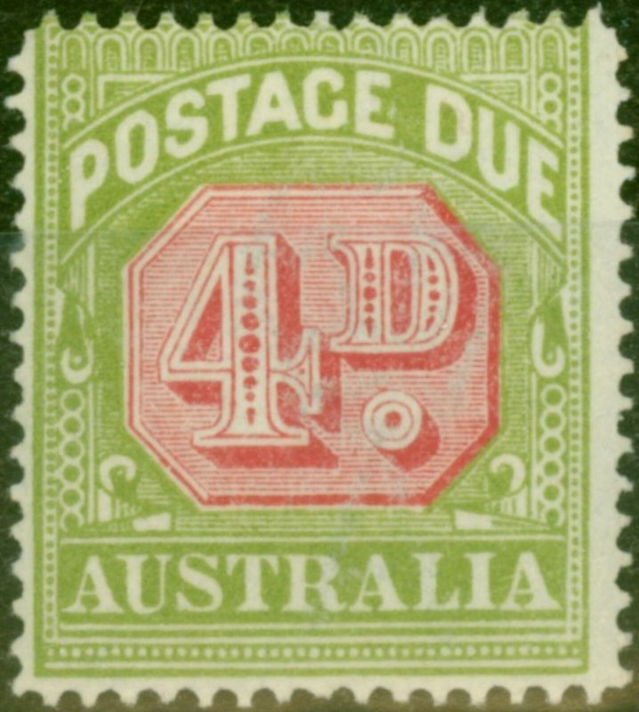 Australia 1922 4d Carmine & Yellow-Green SGD96 Fine Lightly Mtd Mint