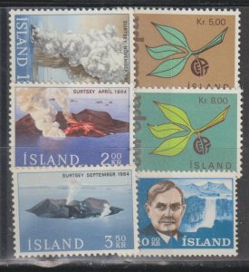 Iceland SC 372-4, 375-6, 377 Mint, Never Hinged