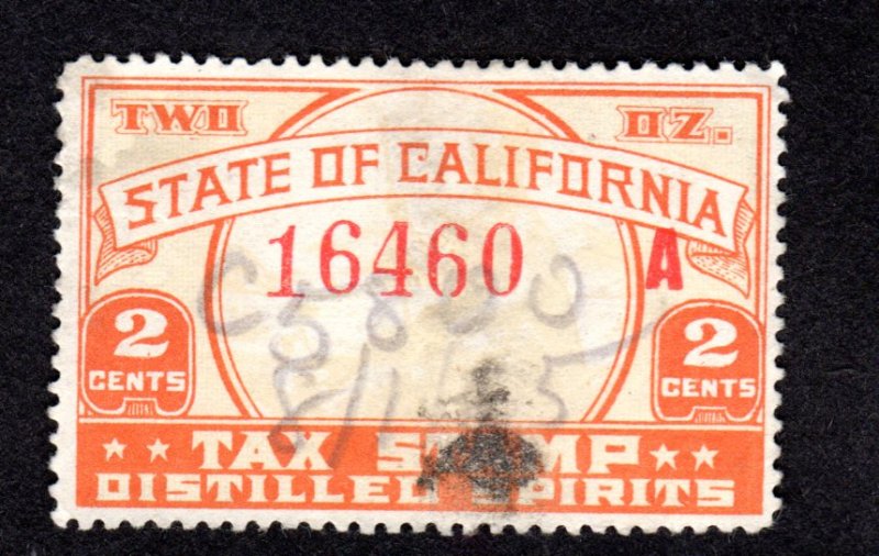 Liquor  California State Revenue  SRS # L1  used   Lot 190154