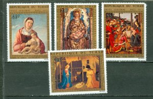 CHAD 1972 AIR-ARTS-RELIGION #C144-147 SET MNH...$6.00