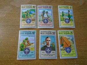 St Kitts-Nevis  # 370-75  MNH   Scouting