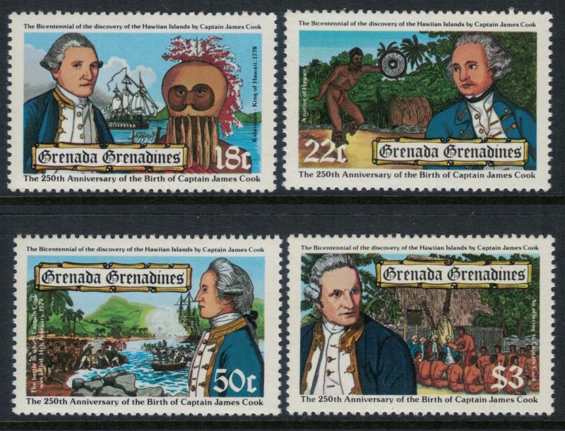 Grenada #303-6* NH  CV $5.00  Captain Cook set