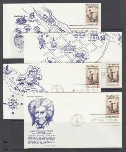 US Planty 1470-J-R FDC. 1972 Tom Sawyer by Norman Rockwell, Coulson FIRST CACHET
