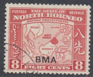 North Borneo Scott 213 - SG325, 1945 BMA 8c used