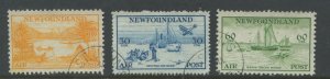 Newfoundland 1933 Airmails 10, 30, and 60 cents used