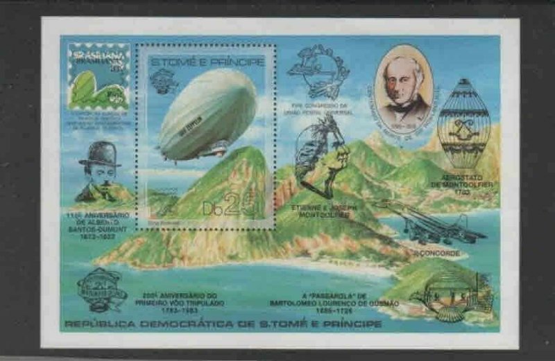 ST. THOMAS & PRINCE #700 1983 BRASILIAN '83 MINT VF NH O.G S/S