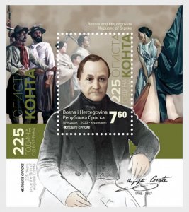 Bosnia / Bosnië - Postfris/MNH - Sheet 225 years Auguste Comte 2023
