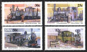 South west africa. 1985. 575-78. Trains. MNH.