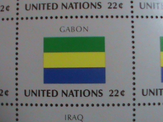 ​UNITED NATION-1987 SC#503-506 U. N. FLAGS SERIES MNH FULL SHEET- VERY FINE