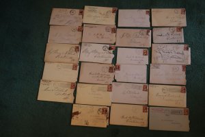 US 210 on 23 covers (8 viable stamps) all w/encl all rough-opened (#2128)