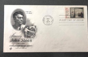 Usa stamp scott#1433 John Sloan FDC 1971