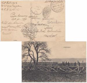 United States A.E.F. World War I Soldiers Free Mail 1919 Third Army, A.P.O. 9...