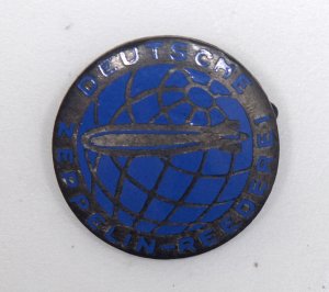 Deutsche Zeppelin Reederei Crew Badge Small Pin Paul Kust Berlin + LZ130 Decal 