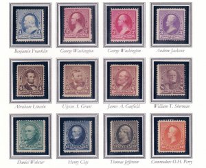 US Scott #219-229 & 1890 Bank Note Issue Set Mint