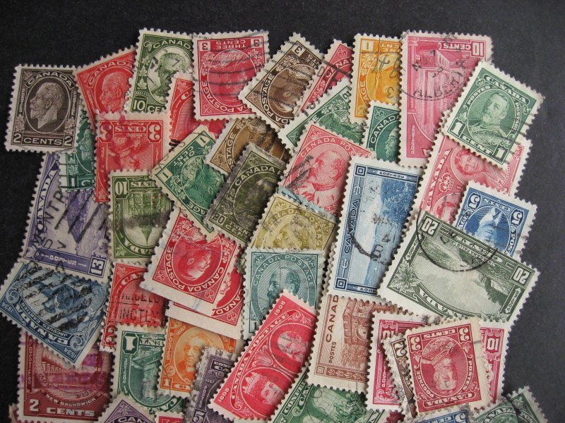 Canada collection collectors dupes 54 different used, 1900-30s era mixed cond