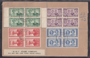 Basutoland Scott 35-8 Blk 4 FDC - Royal Tour