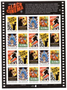 US #4336 - 4340 Sheet, Vintage Black Cinema, S.S., VF mint never hinged, Fres...