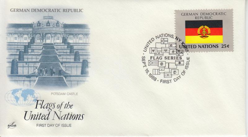 1988 United Nations Flag -Germany DDR  (Scott 539) Artcraft 