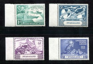 x518 - NYASALAND - 1949 UPU Set - Mint MNH