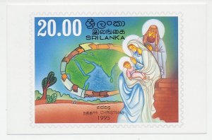Postal stationery Sri Lanka 1995 Birth of Jesus Christ