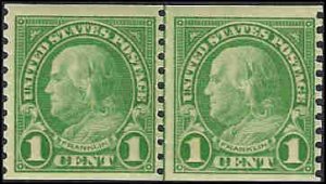 597 Mint,OG,NH... Line Pair... SCV $4.00