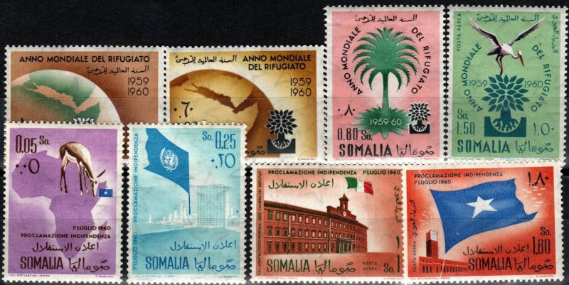 Somalia #239-41, C67, 243-4, C70-1 F-VF Unused CV $6.55 (X8503)