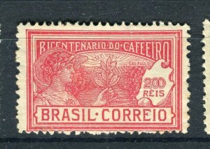BRAZIL; 1928 early Coffee Growing issue Mint hinged 200r. value 