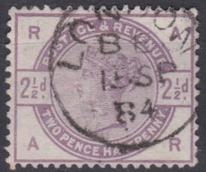 Great Britain 1884 Sg190 2.5d Lilac Fine Used London Cds Cv £20   AR