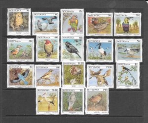 BIRDS - BOTSWANA #620-37   MNH