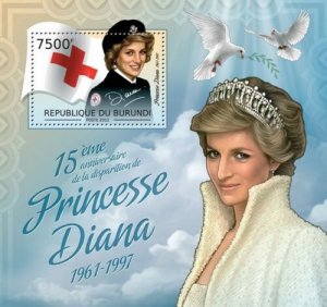 Burundi MNH S/S Princess Diana 2012