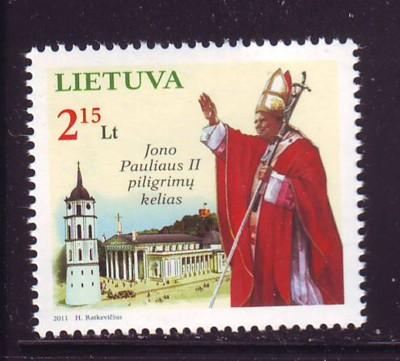 Lithuania Sc 940 2011 Pope John Paul II stamp mint NH