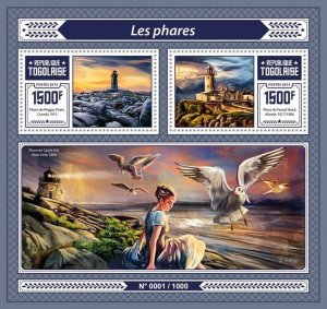 2015 TOGO MNH. LIGHTHOUSES   Y&T Code: 1077  |  Michel Code: 7127-7128 / Bl.1240