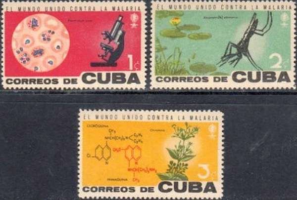 CUBA Sc# 757-759  MALARIA - World Health Organization WHO  Cpl set of 3 1962  MH