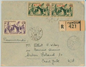 45099 - AOF MAURITANIA / NIGER - POSTAL HISTORY: REGISTERED COVER from Tahoua 
