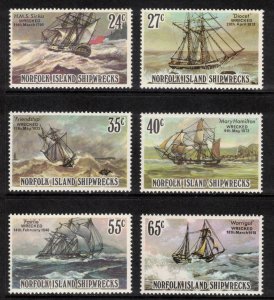 NORFOLK ISLAND 1982 Shipwrecks; Scott 293-98; MNH