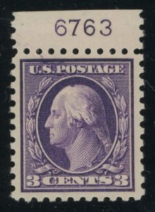 USA 426 - 3 cent perf 10 Plate # Single - PSE Graded Cert: VF-XF 85 Mint OGph