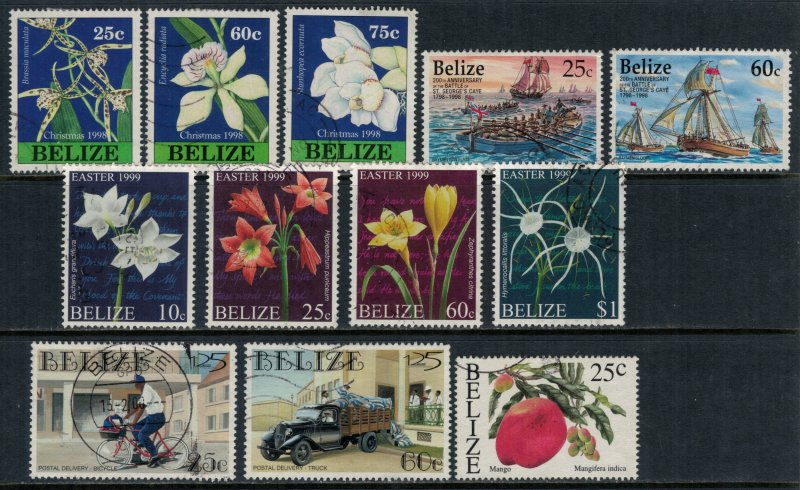 Belize #1098-9,1103-5,7-12,31  CV $7.50