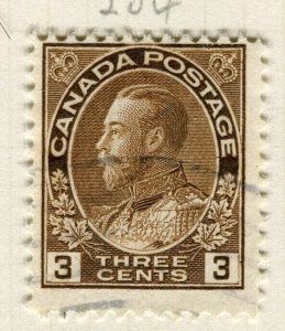 CANADA; 1911-12 early GV issue fine used Shade of 3c. value