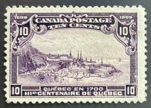 CANADA 1908 Quebec Tercentenary Issue 10c MNG Violet SC#101 MNG C5350