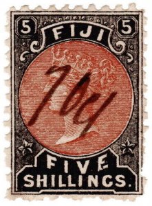 (I.B) Fiji Revenue : Stamp Duty 5/- (1882)